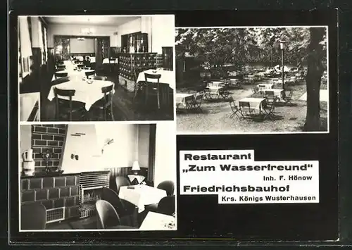 AK Königs Wusterhausen, Restaurant Zum Wasserfreund