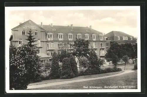 AK Bad Wildungen, Kurhotel-Sanatorium Helenenquelle