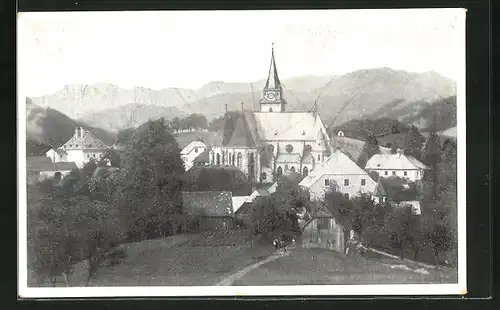 AK Neustift, Teilansicht mit Kirche