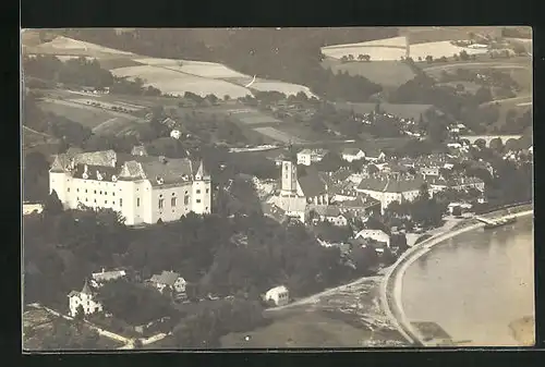 AK Grein a. d. Donau / Strudengau, Teilansicht