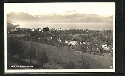 AK Weyregg, Ortsansicht am Attersee