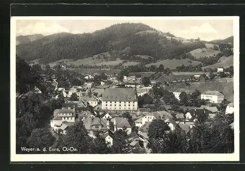 AK Weyer a. d. Enns, Panoramablick vom Berg