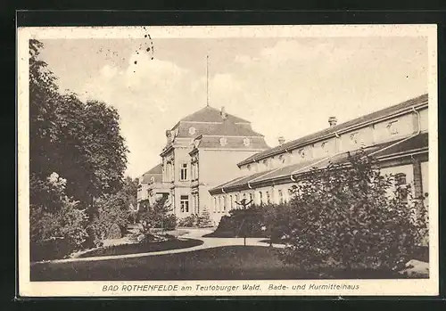 AK Bad Rothenfelde a. Teutoburger Wald, Partie am Bade- und Kurmittelhaus