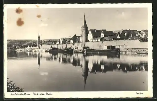 AK Karlstadt / Main, Blick vom Main