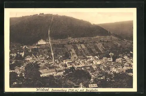 AK Wildbad, Sommerberg mit Bergbahn