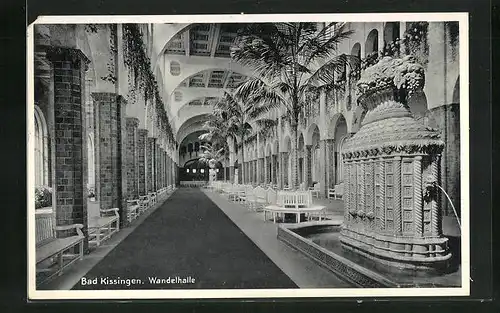 AK Bad Kissingen, Wandelhalle, Innenansicht