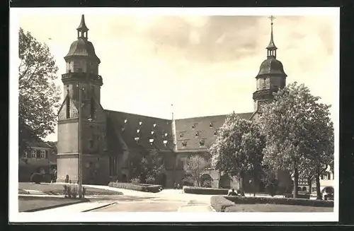 AK Freudenstadt im Schwarzwald, Stadtkirche am Marktplatz