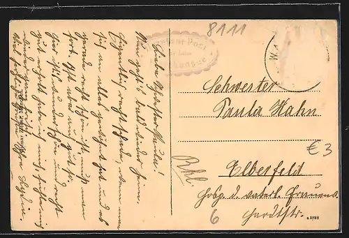 AK Walchensee, Das Klösterle am Walchensee mit Blick Hotel zur Post