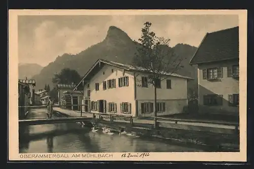 AK Oberammergau, Am Mühlbach