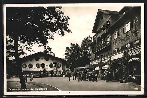 AK Oberammergau, Partie am Hauptplatz