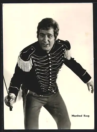 AK Schauspieler Manfred Krug beim Fechten