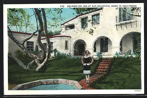 AK Hollywood, Dolores del Rio at her beautiful home