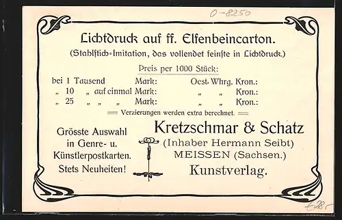 AK Meissen, Königliche Porzellan-Manufaktur, Kath. Kirche