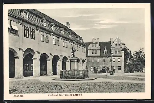 AK Dessau, Denkmal des Fürsten Leopold