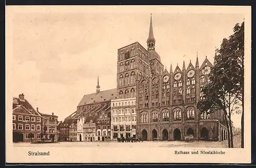 AK Stralsund, Rathaus und Nicolaikirche