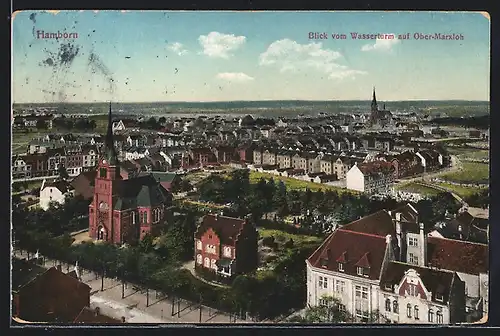 AK Hamborn, Teilansicht vom Wasserturm aus gesehen, mit Ober-Marxloh