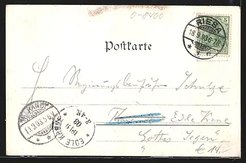 AK Riesa / Elbe, Rathaus und Klosterkirche