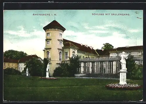 AK Rheinsberg i. M., Schloss mit Säulengang