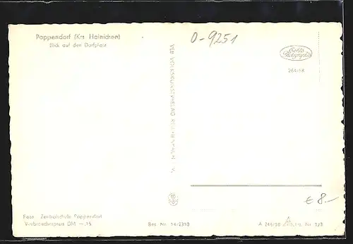 AK Pappendorf, Blick zum Dorfplatz