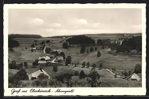 AK Oberkirnach / Schwarzwald, Ortspartie aus der Vogelschau