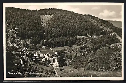 AK Gremmelsbach / Schwarzwald, Ortsansicht aus der Vogelschau