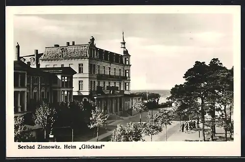 AK Zinnowitz / Usedom, Heim Glückauf