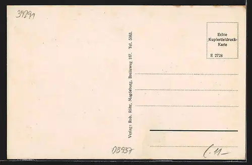 AK Friedensau b. Burg, Ortsansicht aus der Vogelschau