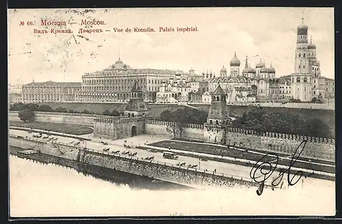 AK Moscou, Vue de Kremlin, Palais Impérial