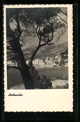 AK Makarska, Ortsansicht aus der Vogelschau