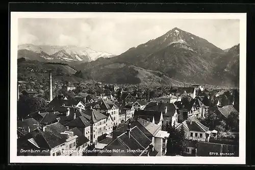 AK Dornbirn in Vorarlberg, Gesamtansicht mit Firstgruppe und Staufenspitze