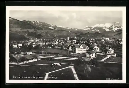 AK Dornbirn in Vorarlberg, Totalansicht mit der Firstgruppe