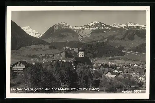 AK Bludenz, Gesamtansicht gegen die Scesaplana