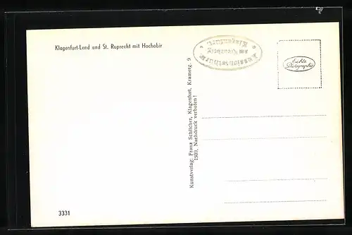 AK Klagenfurt-Lend, Gesamtansicht mit St. Ruprecht und Hochobir