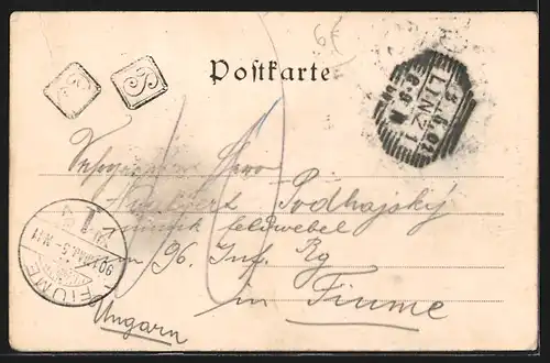 AK Linz, Blick über die Stadt und die Donau