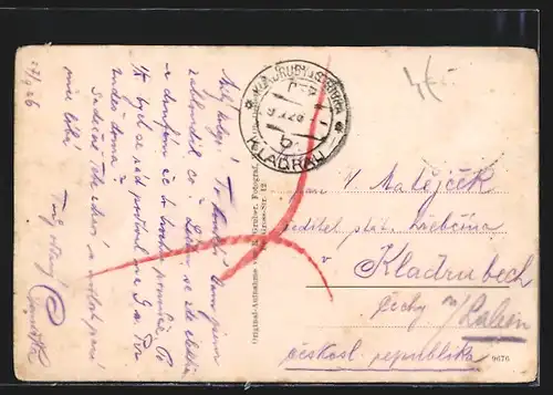 AK Gallspach, Totalansicht mit Kirche und Schloss Zeileis