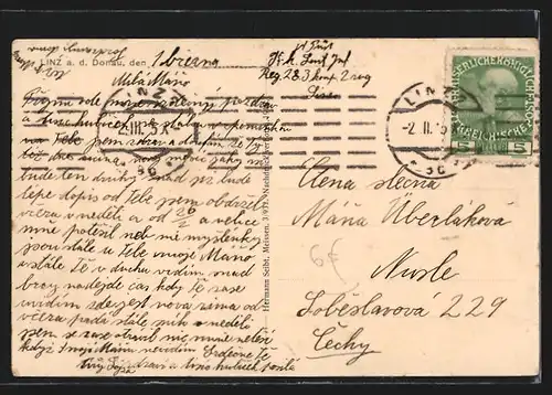 AK Linz a. d. Donau, Kirche und Kloster am Freinberg