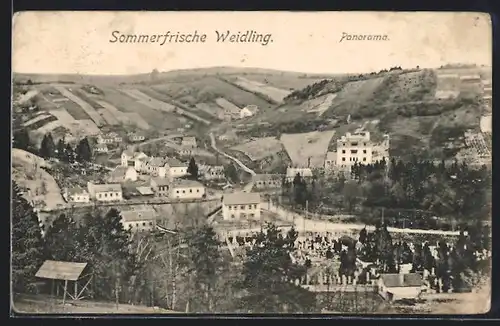 AK Weidling, panorama der Stadt