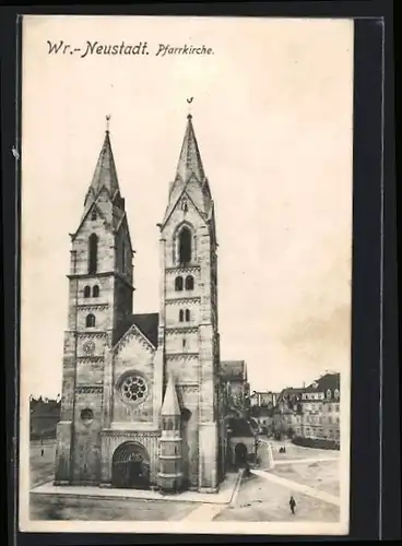 AK Wr.-Neustadt, an der Pfarrkirche