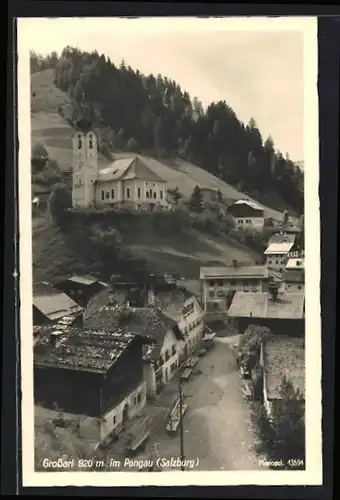 AK Grossarl im Pongau, Ortsansicht mit der Kirche