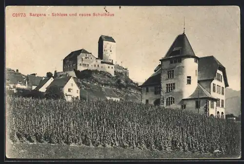 AK Sargans, Schloss und neues Schulhaus