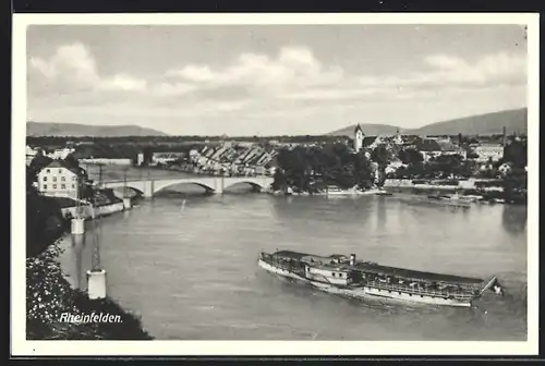 AK Rheinfelden, Generalansicht mit Rheinbrücke