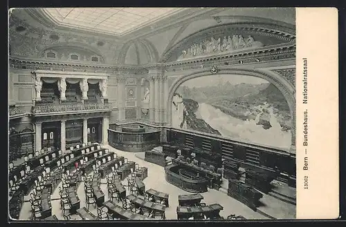 AK Bern, Nationalratssaal im Bundeshaus