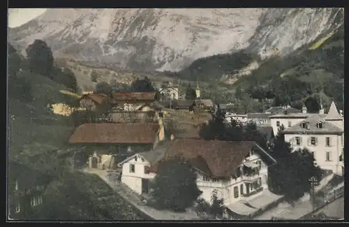 AK Grindelwald, Totale mit dem Wetterhorn