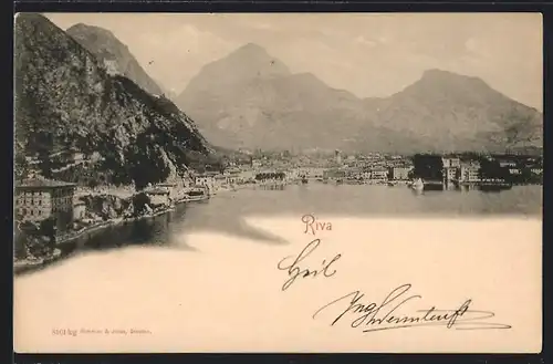 AK Riva, Blick vom Meer auf die Stadt