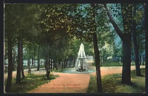 Künstler-AK Roncegno, Nel Parco del Grande Hotels