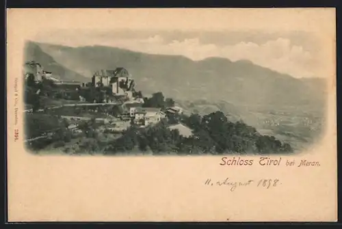 AK Meran, Blick auf das Schloss Tirol