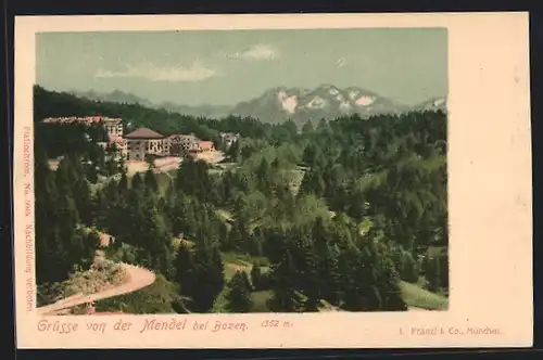 AK Bozen, Partie am Mendel, Blick auf die Unterkunftshäuser