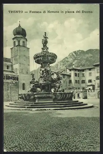 AK Trento, Fontana di Nettuno in Piazza del Duomo
