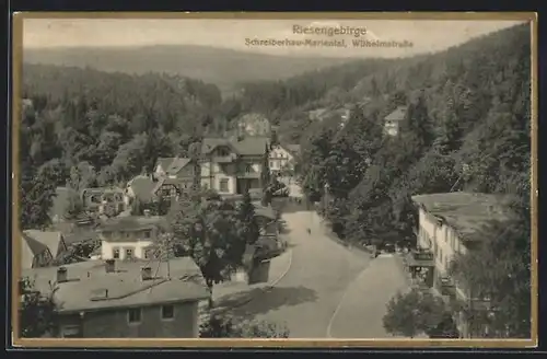 AK Schreiberhau-Mariental im Riesengebirge, Villen an der Wilhelmstrasse