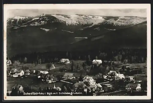 AK Schreiberhau, Gesamtansicht mit Schneegruben